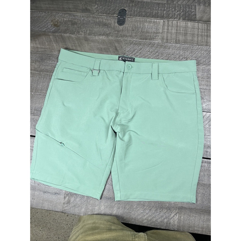 Kyodan Outdoor Green Stretch‎ Shorts 36 UPF 50+ 9" Inseam